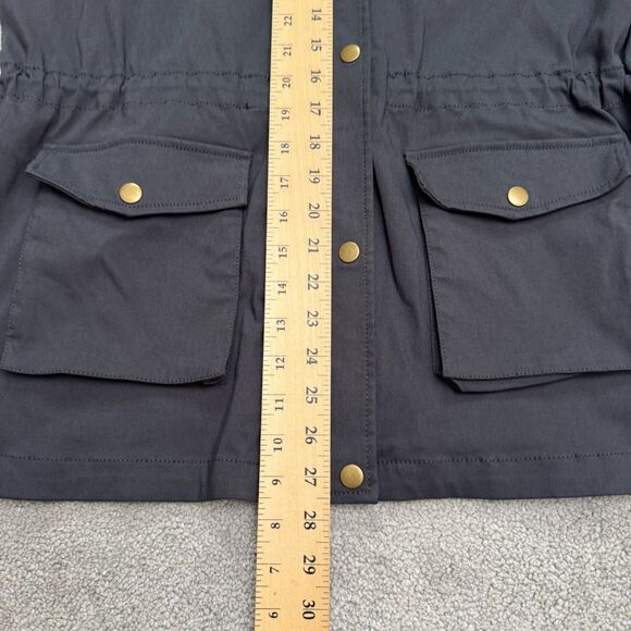 Eden Society Holly Hoodie Cargo utility Jacket Womens XL Gray Military Anorak - Picture 12 of 13